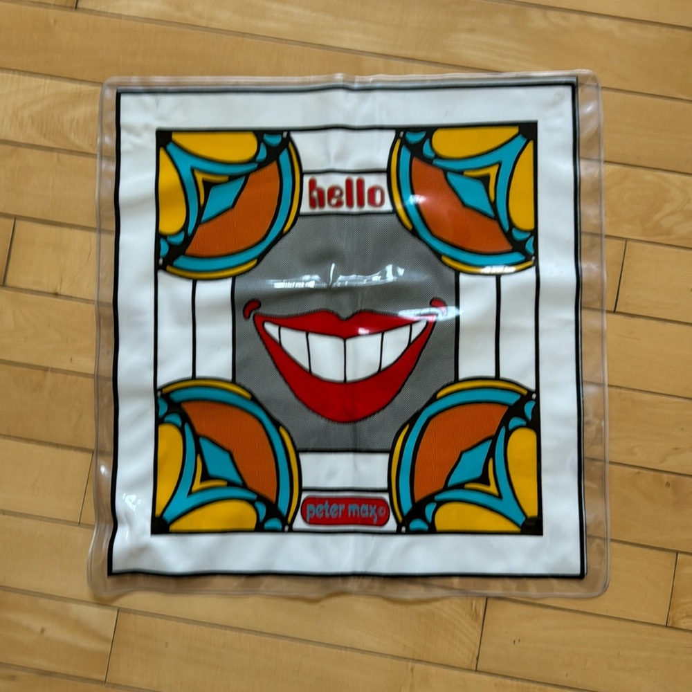 Peter Max inflatable pillow